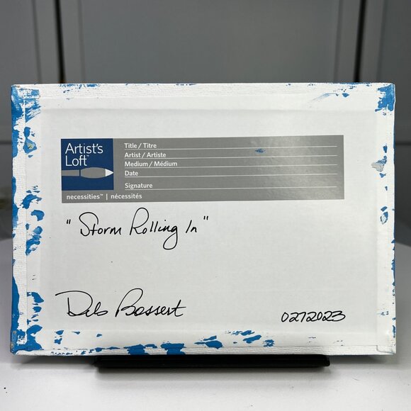 Storm Rolling In Original Acrylic Seascape Painting 5" x 7" Unframed - Picture 7 of 7